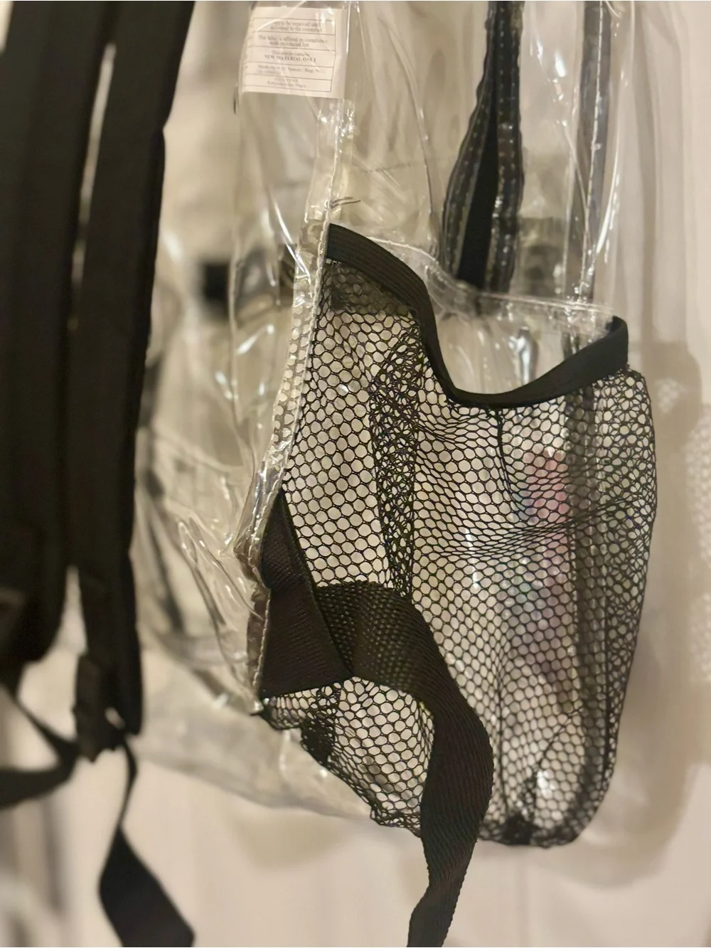 NEW Clear Backpack with Black Trim